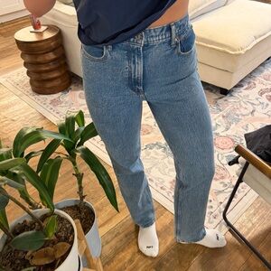 Abercrombie & Fitch 90’s Straight Ultra High Rise Jean - Tonal Blue